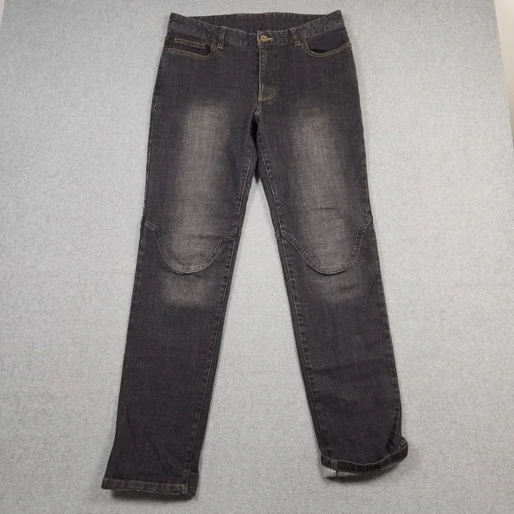 Club Ride Jeans 32x32 Gray Black Cycling Commuter Denim Stretch Reflective - Picture 2 of 13